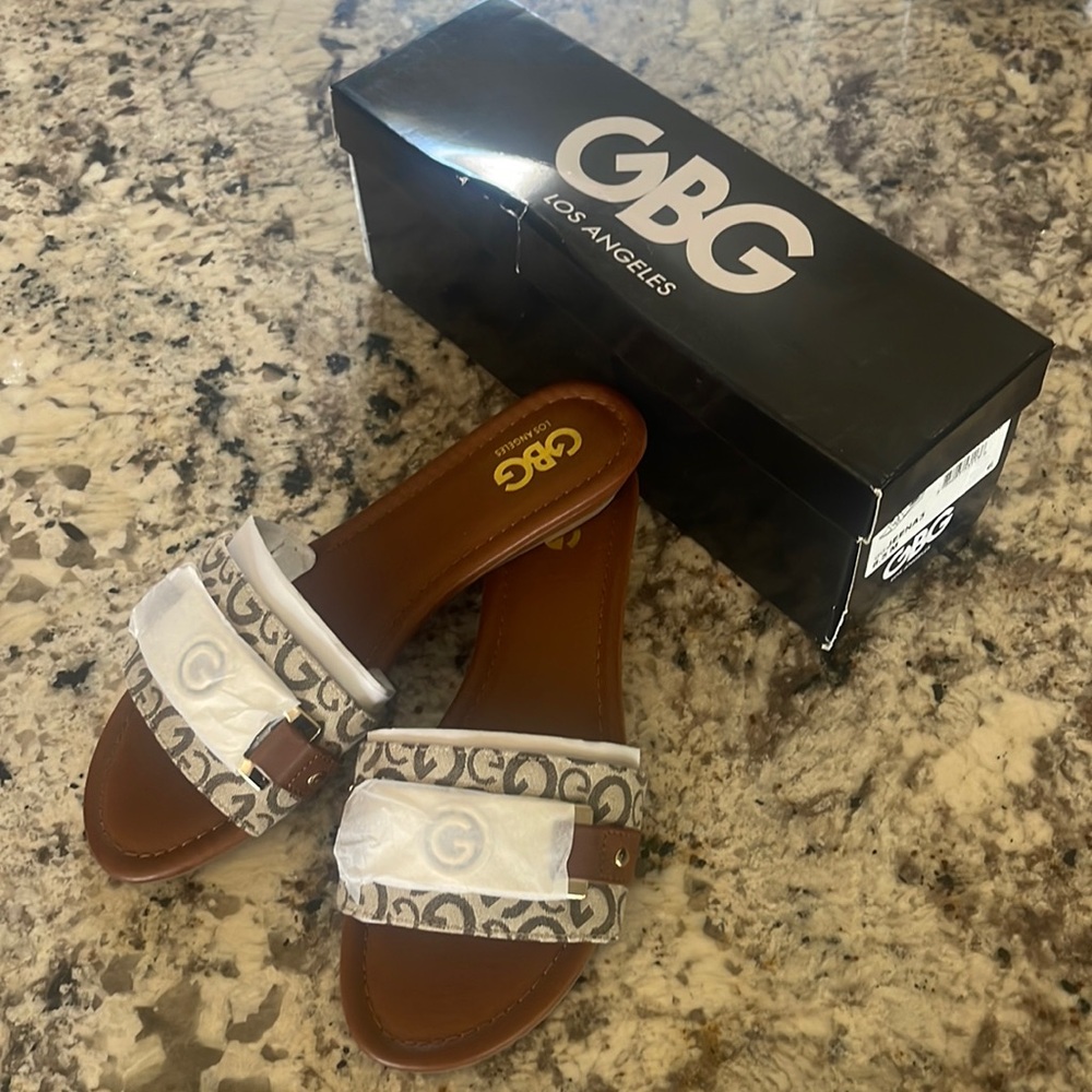 Guess Los Angeles sandals.  Women’s 8.5.  New with box.  Never worn.